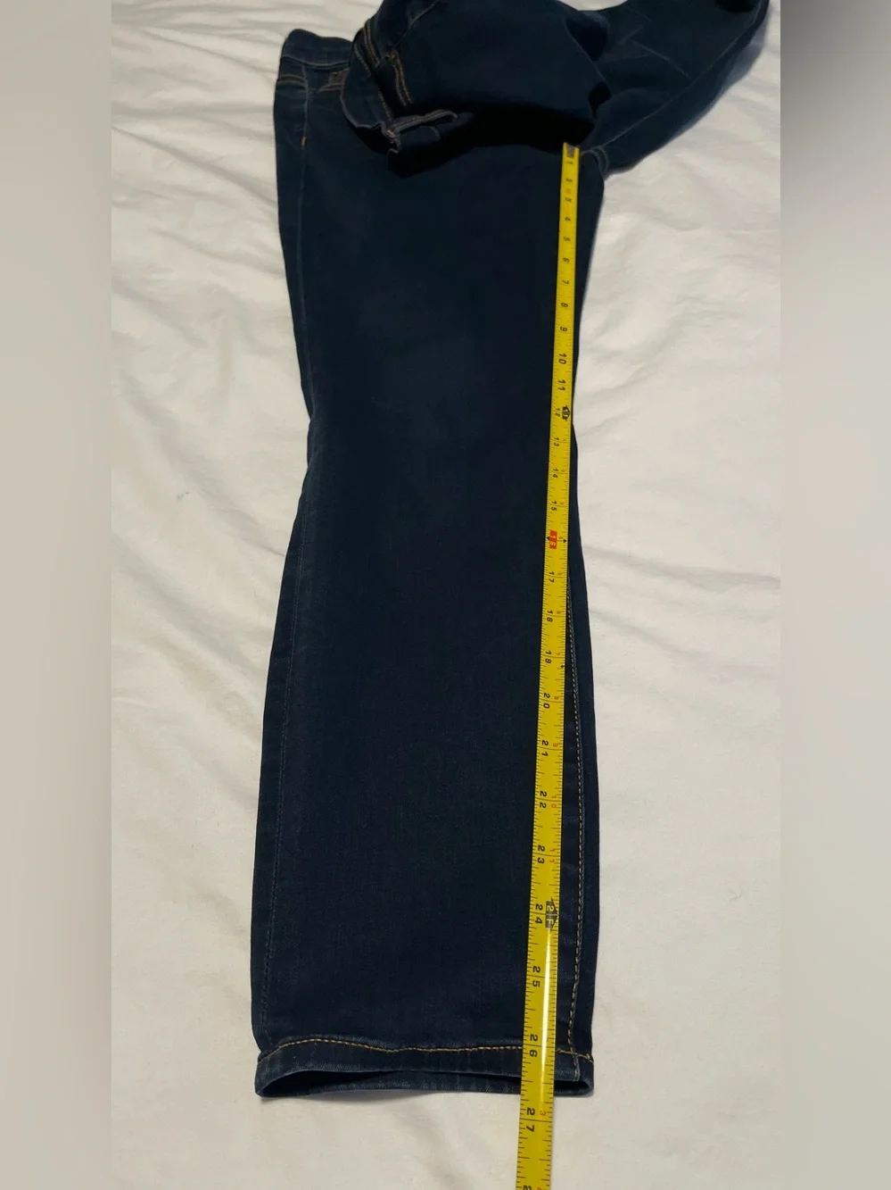 Women’s J. CREW STRETCH Dark Blue Mid- Rise Skinny  Denim Jeans Size 30 - Picture 11 of 14